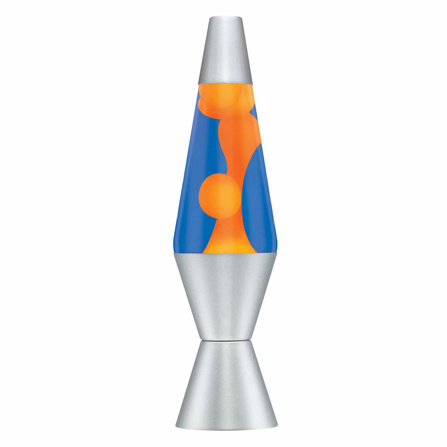 14.5" LAVA LAMP - ORANGE/BLUE/SILVER [4TJY]