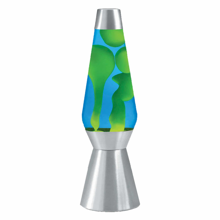 27" LAVA LAMP GRANDE - YELLOW/BLUE/SILVER [TY2E]